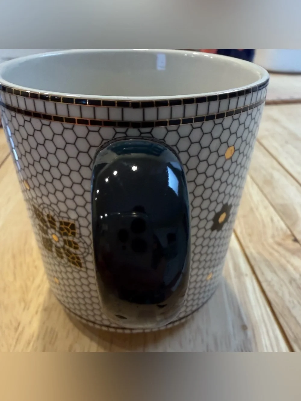 Anthrogologie Bistro Tile Stoneware Mug: Monogram Edition 